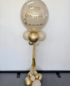 Mirrored Custom Double Stuffed Message Balloon Stand