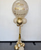 Mirrored Custom Double Stuffed Message Balloon Stand