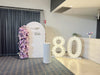 120x200cm Half Ripple Arch Wall - White