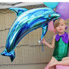Anagram Sea Animal Jewel Blue Dolphin (84cm x 56cm) Foil Shape Balloon