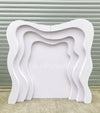 200cm x200cm Wave White Backdrop