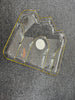 Clear and Gold Mosque Shape Plastic Reusable Serve Plate
