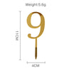 Number 9 Luxe Gold Acrylic Cake Topper