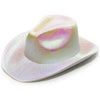 Iridescent Shiny White Cowboy Hat