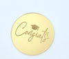 5cm Congrats With Graduation Cap Round Cupcake Topper