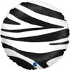 Zebra Stripes Jungle Animal  45cm Foil Balloon