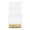 5cm Clear Gift Box With Gold Base 5pk -  Iconic Cake Art