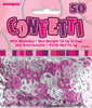 50th Glitz Pink Birthday Table Foil Confetti / Scatters 14g