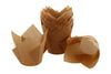 25pk Brown Greaseproof Tulip Muffin Baking Liners
