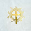 Elegant Gold Holy Cross Acrylic Cake Topper
