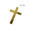 Small Elegant Gold Cross Acrylic Cake Topper