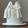 5pk Small Elegant Gold Cross Acrylic Cake Topper