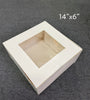 14'' x 6'' Inch White Clear Window Cake Box