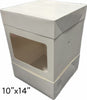 10'' x 14'' Inch White Clear Window Cake Box