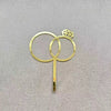 Ring Engagement Gold Acrylic Cake topper