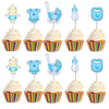 Baby Boy Baby Shower Paper Pink Cake Toppers 24pk