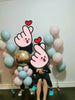 Custom Bubble Clear Gender Reveal Helium Balloon