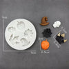 HALLOWEEN Witch Hat Skull Spider Web Pumpkin Castle Silicone Fondant Mould