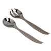 Stainless Steel Look Plastic Large Spoon  and Fork Serving Utensil Set