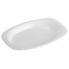 210mm x 300mm Festive Premium White Plastic Oval Plate 50pk
