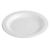 180mm Festive Premium White Plastic Round Plate 50pk