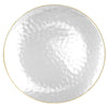 Clear Dimple With Gold Trim Plastic Plate