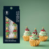 8pcs Christmas Tree Christmas Edible Cake Icing Cupcake Topper Decorations