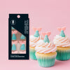 8pcs Mermaid Tail Edible Cake Icing Cupcake Topper Decorations