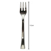 40Pk Stainless Steel Look Reusable Plastic Silver Mini Cocktail Dessert Forks