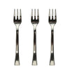 40Pk Stainless Steel Look Reusable Plastic Silver Mini Cocktail Dessert Forks