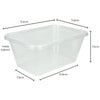 1000ML 20PK Plastic Clear Take Away Containers