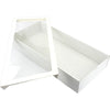 2pk ECO 56cm x 25.5cm x 8cm  White Grazing /Hamper Box With Clear Window Lid
