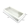 2pk ECO 56cm x 25.5cm x 8cm  White Grazing /Hamper Box With Clear Window Lid