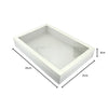2pk ECO 45cm x 31 cm x 8cm White Grazing /Hamper Box With Clear Window Lid