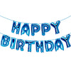 Blue Happy Birthday Foil Letter Balloon Banner
