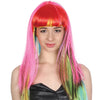 Rainbow Long Wig With Fringe