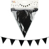 Black Glitter Flag Banner