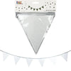 Silver Glitter Flag Banner 3.5m