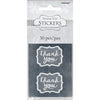 Thank You Silver Stickers 50pcs