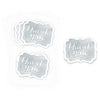 Thank You Silver Stickers 50pcs