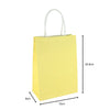 4PK 20.8cm Yellow Paper Gift Bags