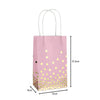 Pink With Gold Dots Paper Gift Bag