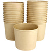24pk 12oz Kraft Brown Paper Treat Cups / Tubs