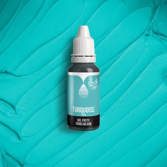 Turquoise - Over the Top - Gel Food Colour 25g – Top Party Supplies ...