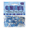 18th Birthday Blue & Silver Table Foil Confetti / Scatters 14g