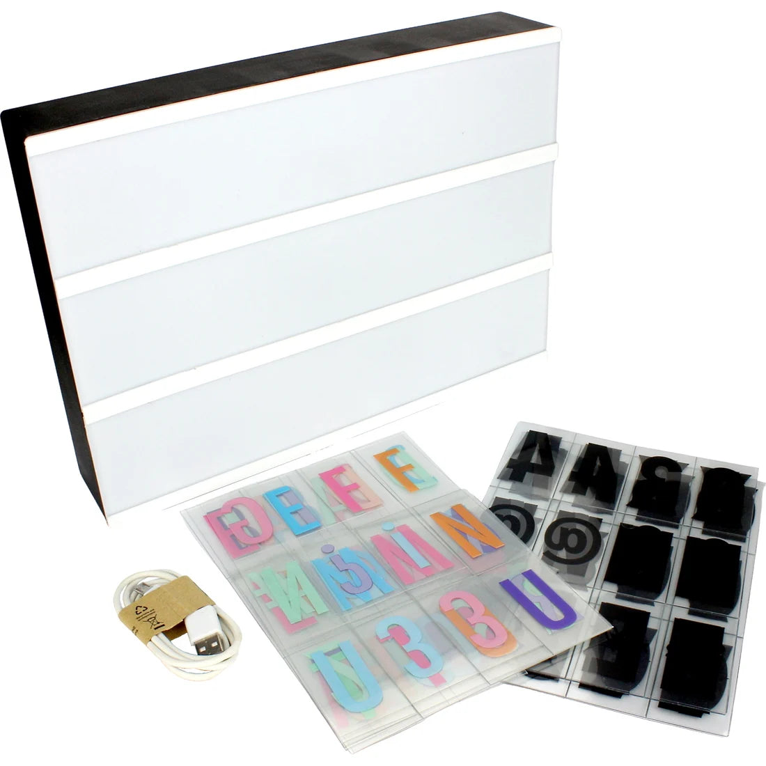 LED Lightbox with Coloured Letters, Numbers & Symbols – Top Party ...