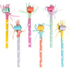 6Pk Pastel Dot Fringe Rainbow Blowouts - Assorted Colours