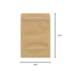 10cm x 15cm 8PK Resealable Kraft Paper Bags with Full Window