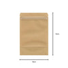 10cm x 15cm 8PK Resealable Kraft Paper Bags with Full Window