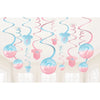 Baby Gender Reveal Swirl Decorations